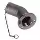 Nable inox Corps de nable coudé 45° pour durite diamètre 50mm sans bouchon
