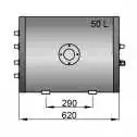 Chauffe eau inox à double double serpentin 50L isolation mousse polyuréthane