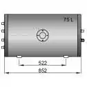 Chauffe eau inox à double double serpentin 75L isolation mousse polyuréthane