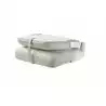 Siege luxe rabatable blanc coutures bleu marine