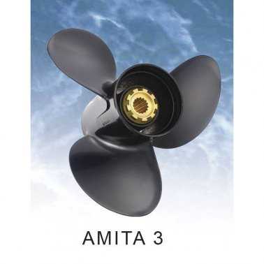 Hélice Amita 3 pales Tohatsu Nissan Mercury diamètre 11,1x13 Rotation R
