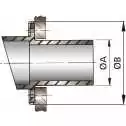 Sortie d'echappement diamètre 60mm Moulées en néoprène avec bride en inox