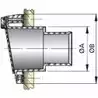 Sortie d'echappement plastique avec clapet Diamètre tuyau 60 mm