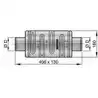 Echappement Silencieux diamètre 90mm plastique MP90 L x lg x H 456 x 180 x 130mm