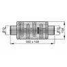 Echappement Silencieux diamètre 102mm plastique L x lg x H 580 x 202 x 168mm