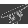 Taquet aluminium poli anodisé Longueur 300mm Largeur 114mm Hauteur 60mm