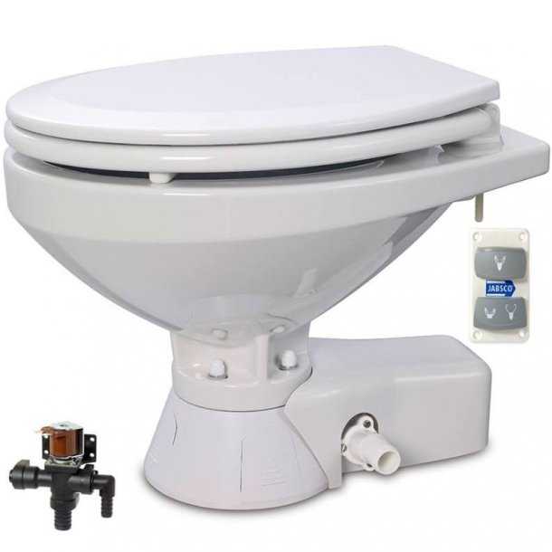 WC électrique silencieux avec électrovanne grand modèle 24V tuyau entrée 19 mm et sortie 25-38 mm