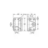 Support de compas à gaz polyamide gris – axe Ø 6 mm, passage 6 mm