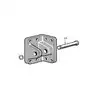Support complet de compas en polyamide gris Axe diamètre 8mm Largeur passage 6mm