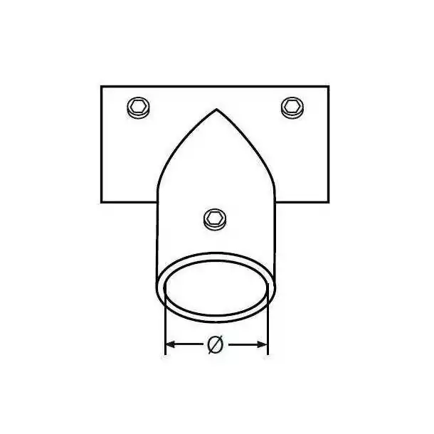 Té droit 90 degrés A4 diamètre 22mm