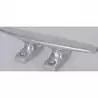 Taquet aluminium poli anodisé Longueur 250mm Hauteur 55mm Entraxe 74 x 64mm
