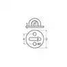 Pontet sur platine ronde A2 diamètre 33mm Vendu par 10