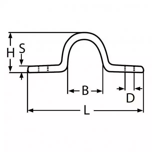 2 Pontets plat A4 Longueur 45mm x Hauteur 11mm