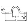 2 Pontets plat A4 Longueur 45mm x Hauteur 11mm