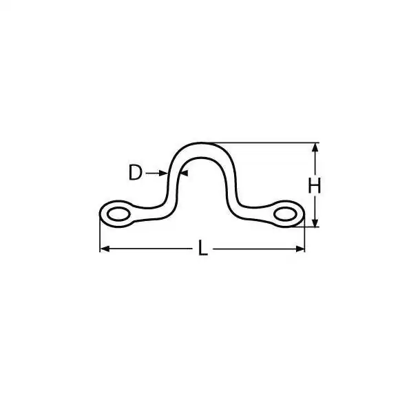 2 Pontets renforcé plat A4 Longueur 56mm x Hauteur 21mm