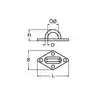 Pontet sur platine losange A2 diamètre 5mm x Longueur 60mm