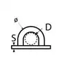 Pontet sur platine losange A2 diamètre 5mm x Longueur 60mm