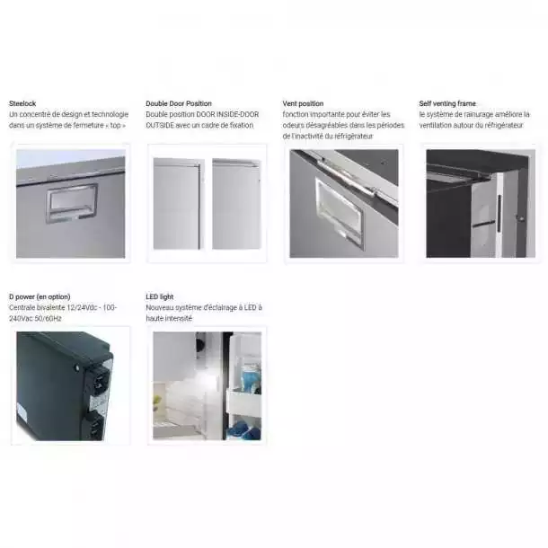  Réfrigérateur inox C51 IX - DX OCX2 51L unité interne 12/24V