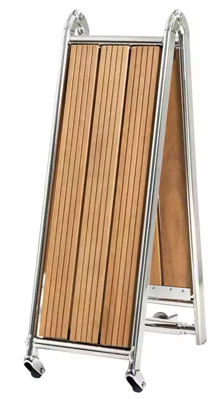 Passerelle pliante inox iroko Longueur 160cm Largeur 28cm
