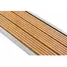 Passerelle pliante inox iroko Longueur 220cm Largeur 28cm