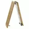 Passerelle pliante aluminium et teck Longueur 230 cm Largeur 30 cm