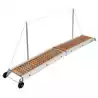Passerelle pliante caillebotis en teck 310 cm