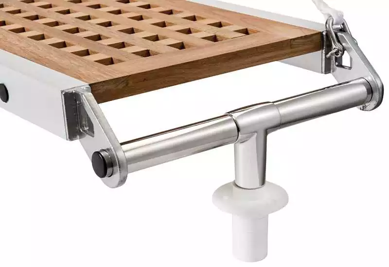 Passerelle pliante caillebotis en teck 310 cm