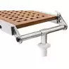 Passerelle pliante alu et teck Longueur 2,1M Largeur 36 cm