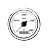 Compte tours avec horametre blanc 12/24V 0-4000rpm trou d'encastrement 100mm