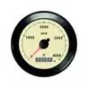 Compte tours avec horametre beige 12/24V 0-4000rpm trou d'encastrement 100mm