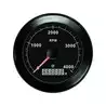 Compte tours avec horametre noir 12/24V 0-5000rpm trou d'encastrement 100mm
