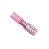 100 Fiches femelle thermorétractables Rouges 6.35mm câble 0.5-1.5mm²