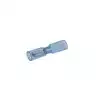 100 Fiches femelle thermorétractables bleues 6.35mm câble 1,5-2,5mm²