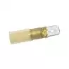 100 Fiches mâles thermorétractables Jaune 6.35mm section câble 4-6mm²