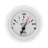 Indicateur Manomètre pression d'huile 0-80 psi 52mm Blanc