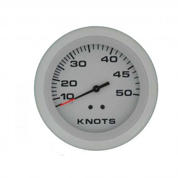 Kit speedo à tube de pitot Affichage 0 - 50 noeuds Blanc Emetteur Inclus Taille 86 mm