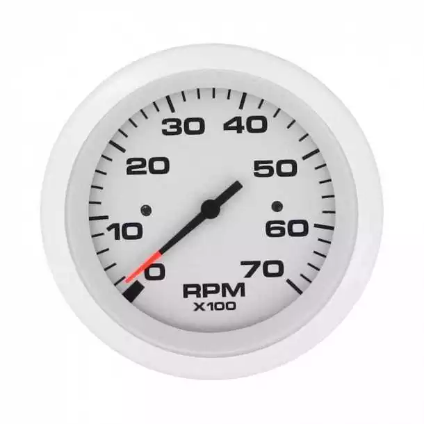 Compte-tours 0-7000 tr/mn Blanc 76mm Emetteur Bobine ou alternateur O/B Compte-tours 0-7000 tr/mn Blanc 76mm Emetteur Bobine ou alternateur O/B