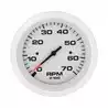 Compte-tours 0-7000 tr/mn Blanc 76mm Emetteur Bobine ou alternateur O/B