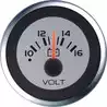 Voltmètre Affichage 10-16V 52mm fond argenté translucide