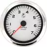 Indicateur compte-tours 0-7000 tr/mn 76mm Emetteur Bobine ou alternateur fond argenté