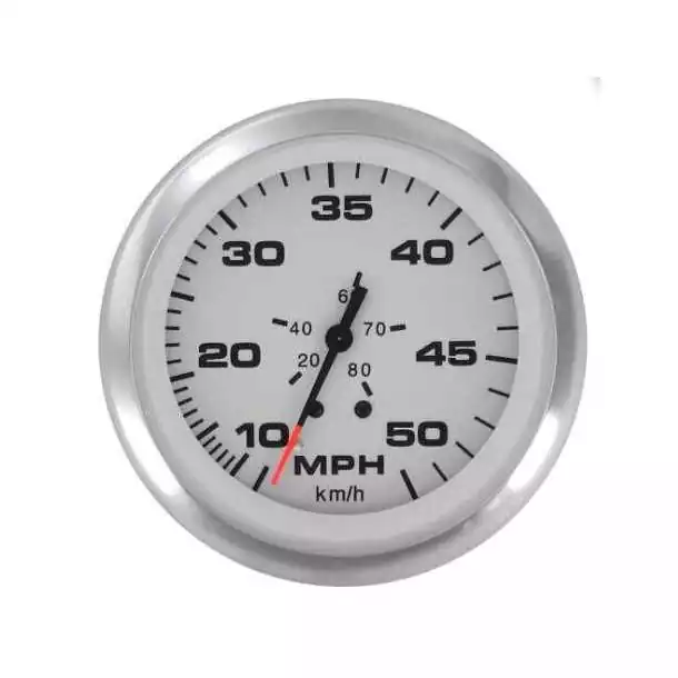 Kit speedo avec pitot Affichage 0-50 MPH 76mm Blanc éclairage rouge