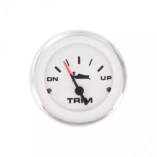 Indicateur de trim 52mm Mercury Mariner et Yamaha après 2001 Blanc éclairage rouge