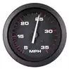 Kit speedo avec pitot 0-35 MPH 76mm Noir éclairage de fond