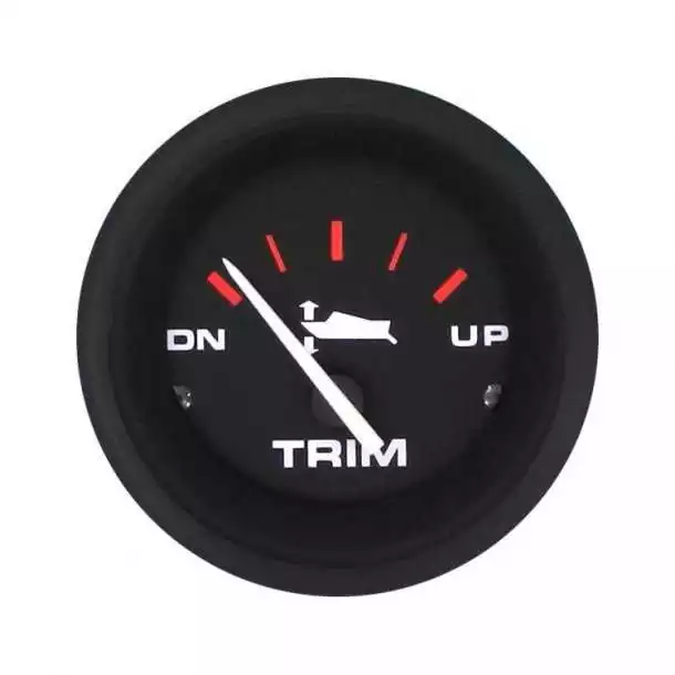 Indicateur de trim Johnson Evinrude 52mm Noir éclairage de fond et périphérique