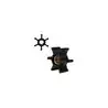 Turbine Néoprène 8mm axe méplat 6 pales diamètre 32mm Origine 128176-42071