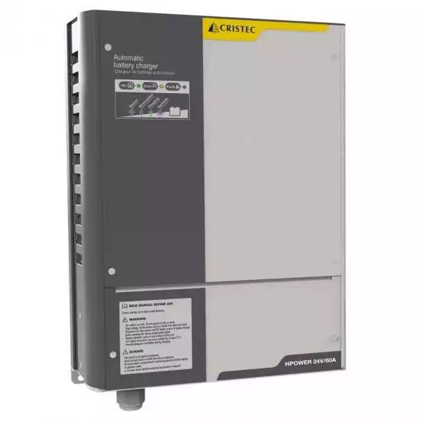 Chargeur CRISTEC HPOWER 24V – 60A – 3 sorties – Chargeur marin professionnel