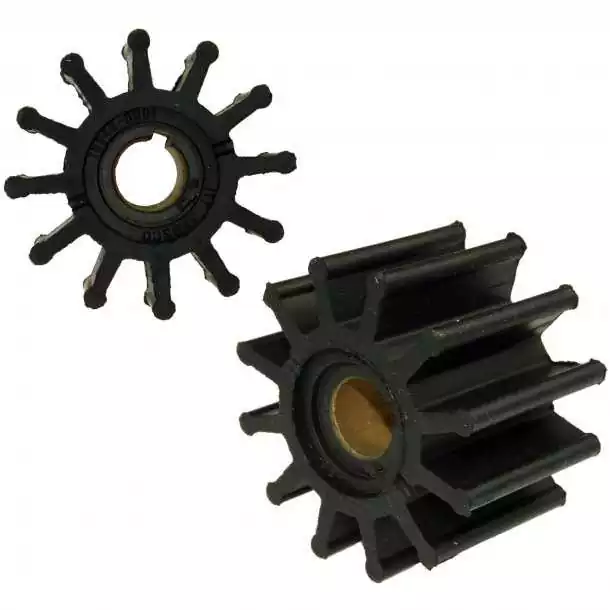 kit turbine neoprene 16mm axe à clavette extérieure 12 pales diamètre 65mm