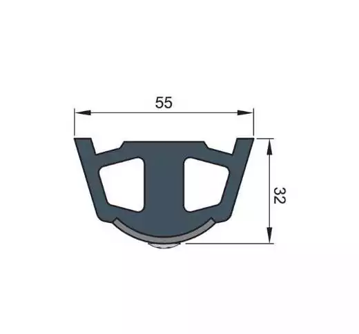 Liston de protection Blanc trap 55 x 34 mm rouleau de 30 m (prix par metre)