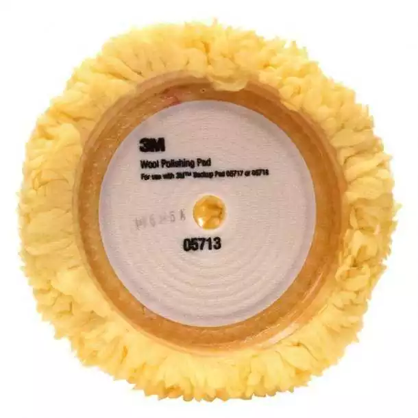 Peau de Mouton Jaune 5713 pour lustrage diamètre 229 mm