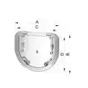 Capot de pont Altus type D420 dimensions d'encastrement 417 x 252 mm